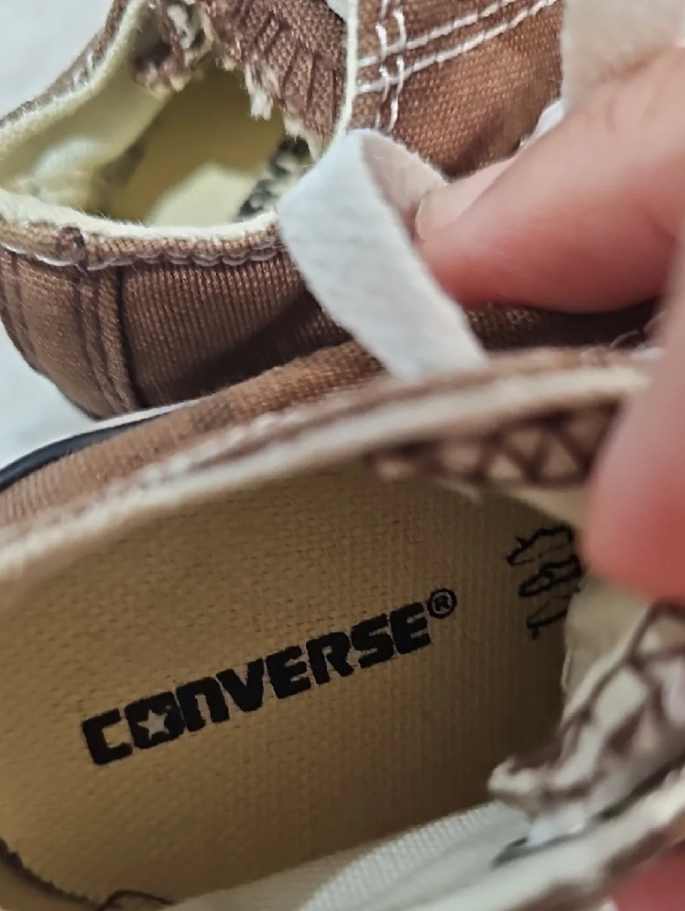 Converse Kids Brown Canvas Sneakers with White Laces